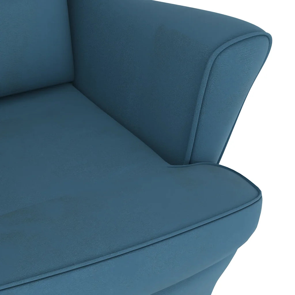 Un Rocking Chair en Bois avec revêtement en velours, ultra confortable.