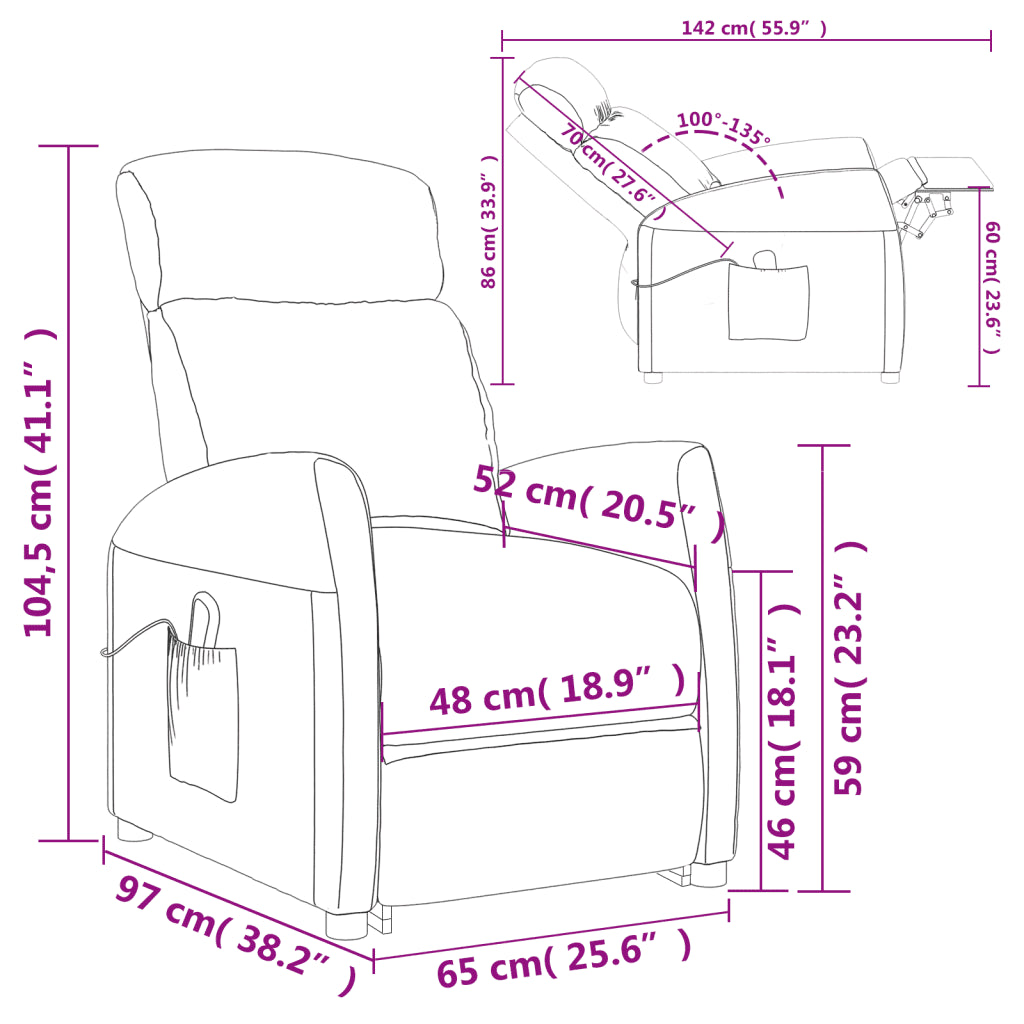 Un Fauteuil Inclinable Design disponible en différent coloris.