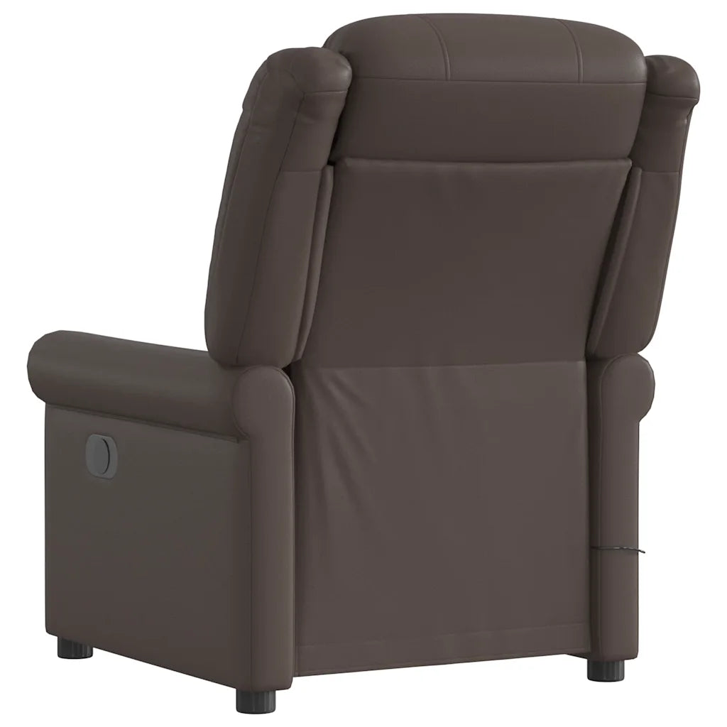 un Fauteuil Inclinable avec Repose Pieds avec fonction massage, disponible en marron ou noir.