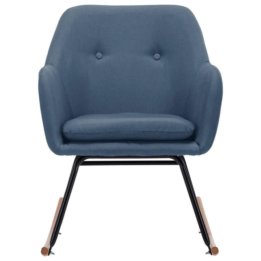 un rocking chair bleu