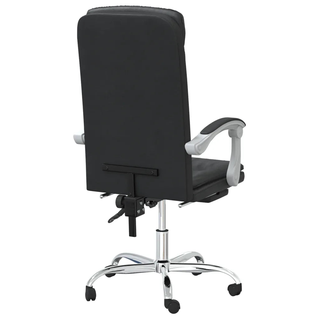 Vue de dos du fauteuil de bureau noir moderne et élégant.