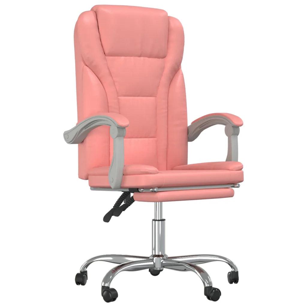 Accoudoirs et assise rembourrés du fauteuil de bureau inclinable.
