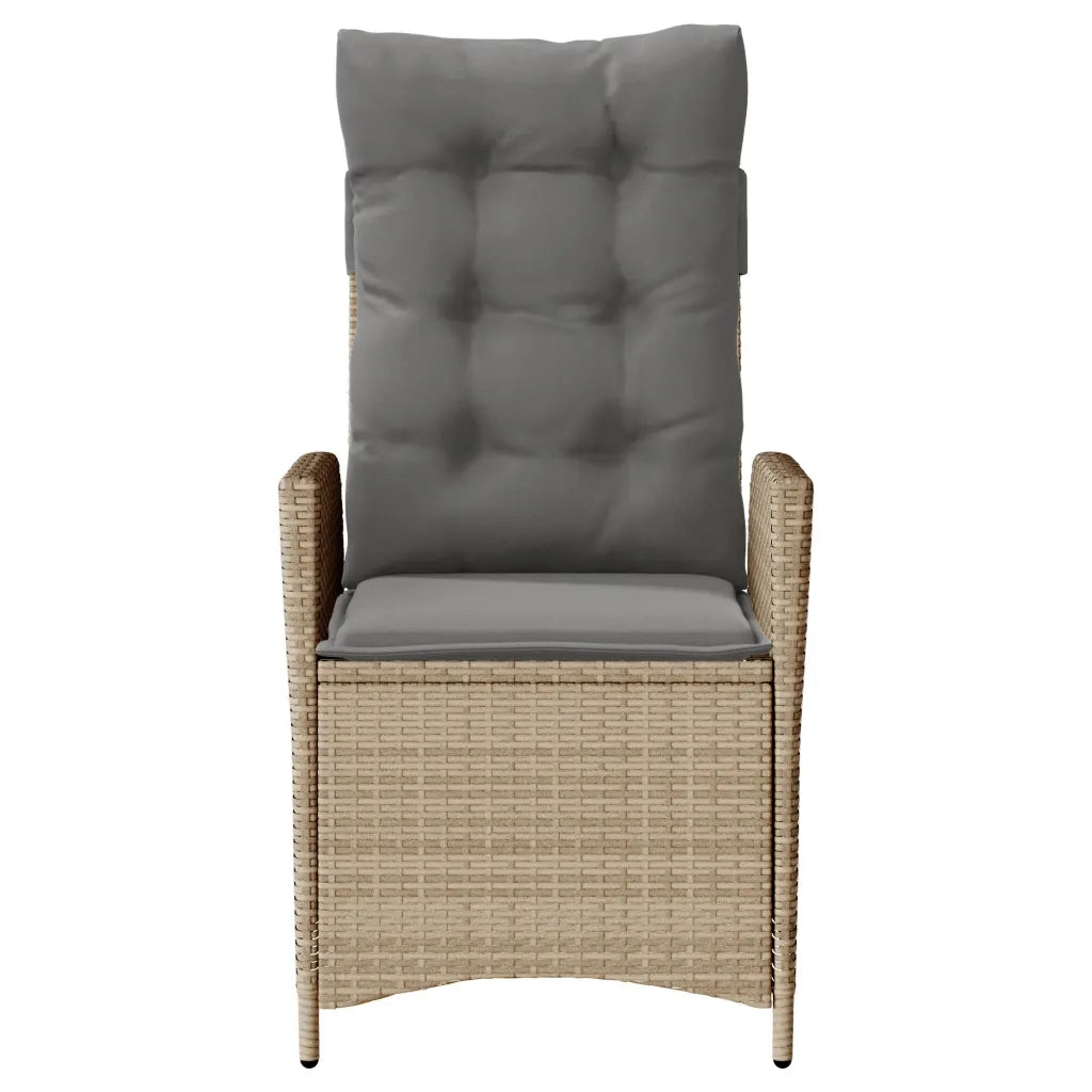 Un Fauteuil de Jardin Inclinable en polyrotin résistant aux intempéries.