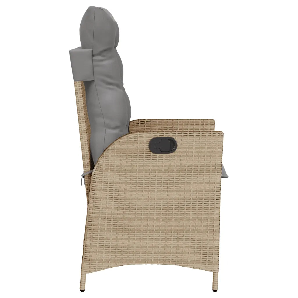 Un Fauteuil de Jardin Inclinable en polyrotin résistant aux intempéries.