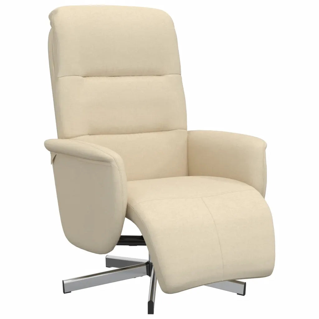 Détail du design élégant du fauteuil de repos inclinable beige.