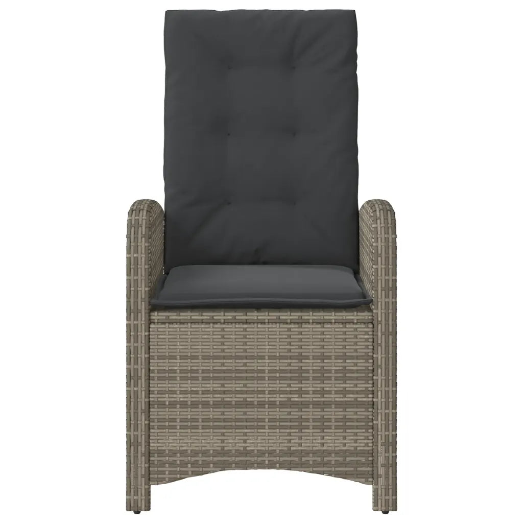 Texture du rotin synthétique résistant aux UV du fauteuil inclinable.
