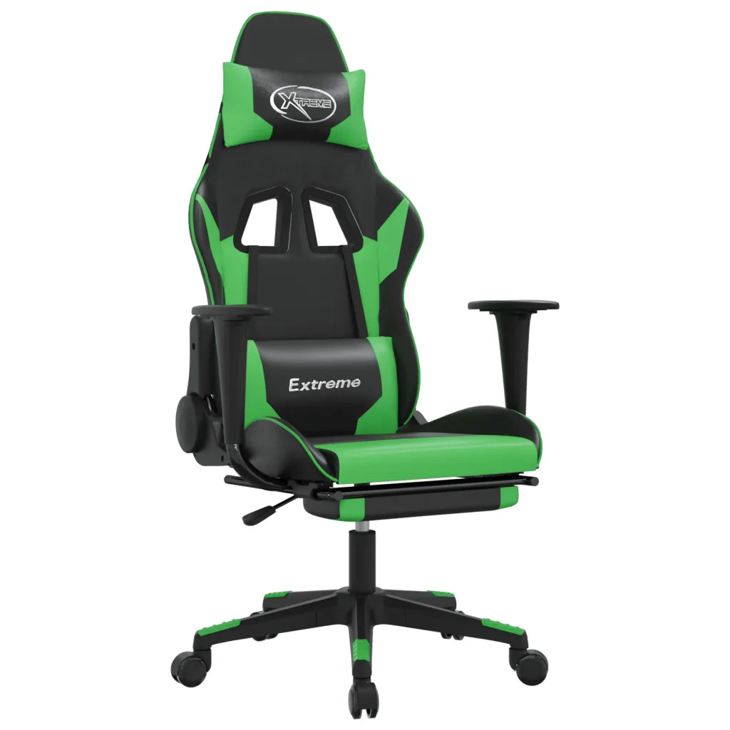 Fauteuil gamer en similicuir premium avec accoudoirs confortables.