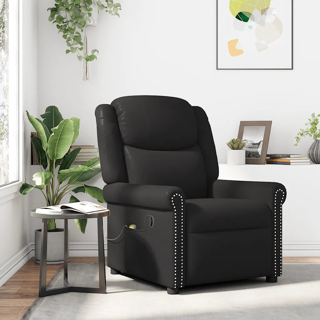 un Fauteuil Inclinable avec Repose Pieds avec fonction massage, disponible en marron ou noir.