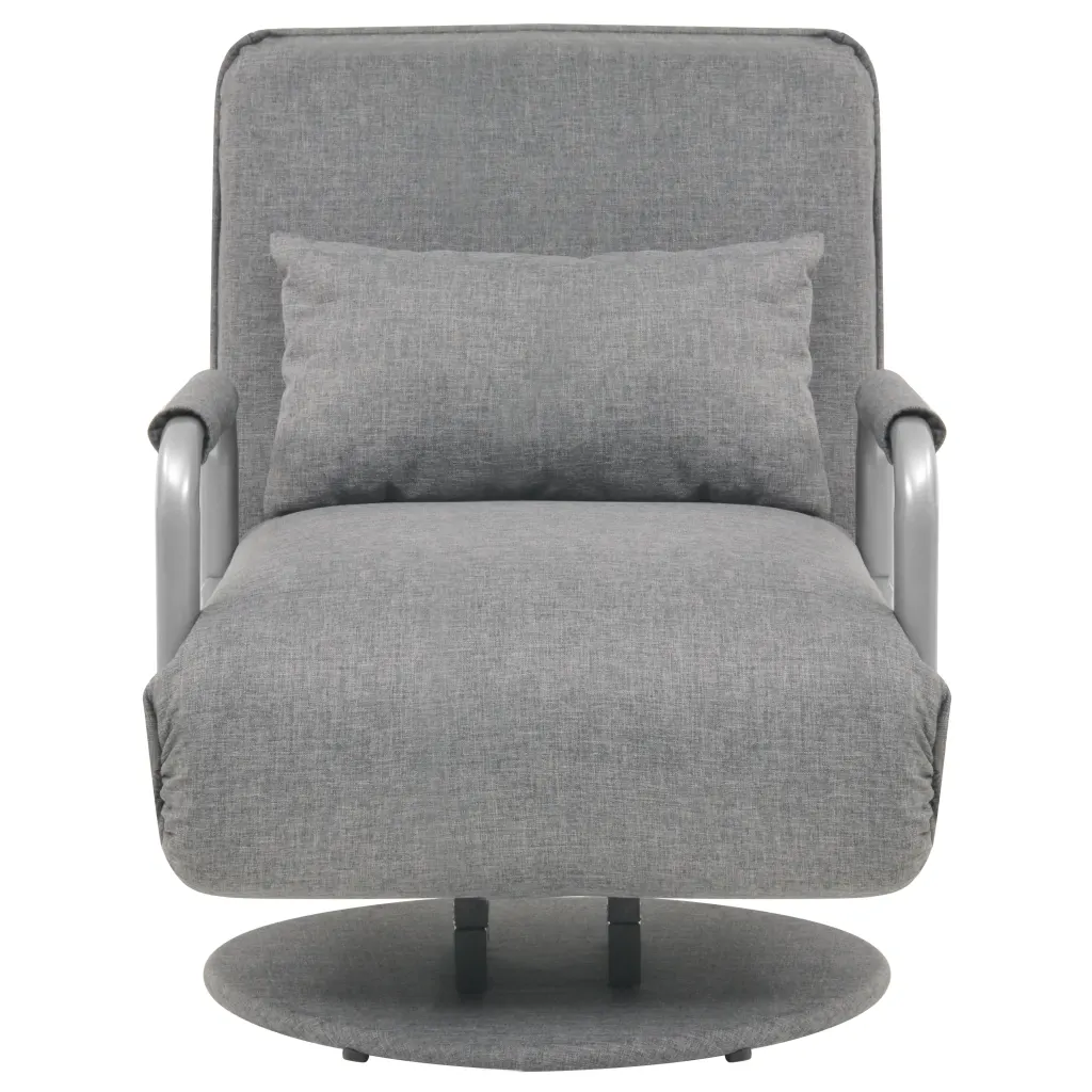 Un Fauteuil Pivotant Inclinable mais également convertible. Disponible en gris clair ou gris foncé.