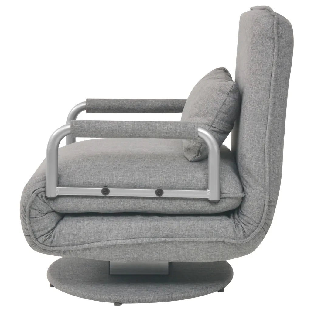 Un Fauteuil Pivotant Inclinable mais également convertible. Disponible en gris clair ou gris foncé.