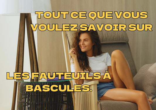 Une femme assise dans un Fauteuil de Salon à Bascule.