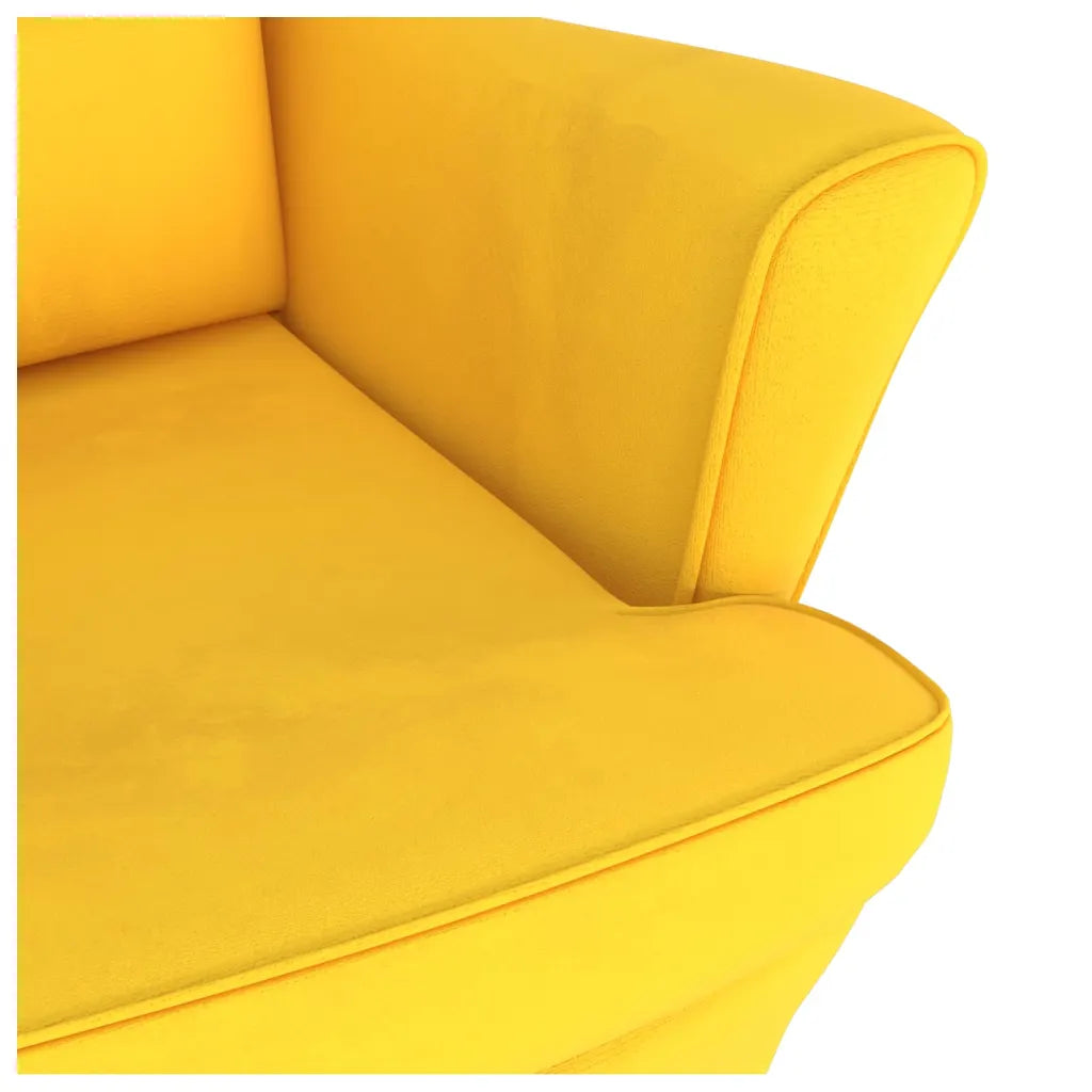 Un Fauteuil à Bascule au style Scandinave de part le choix de sa couleur jaune.