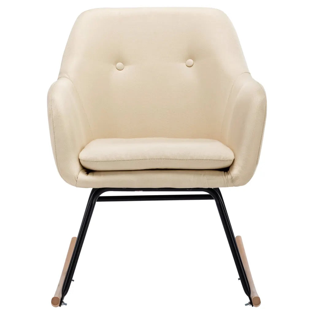 Un fauteuil à Bascule Beige.