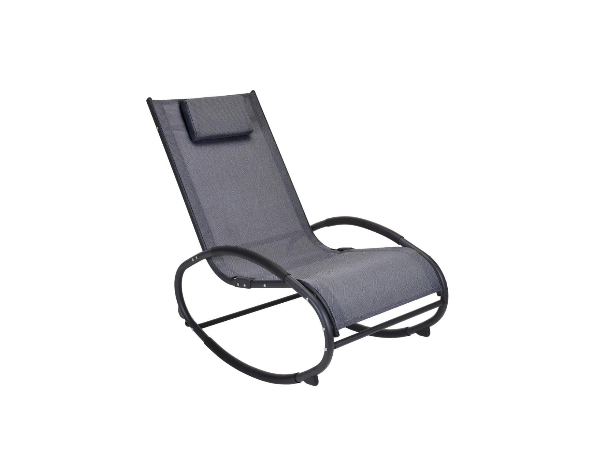 Une Chaise à Bascule Gris Foncé