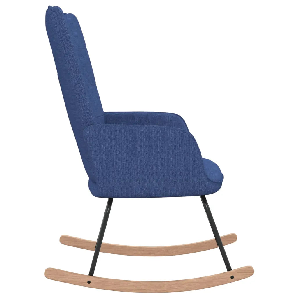 Une Chaise bleu qui se Balance.