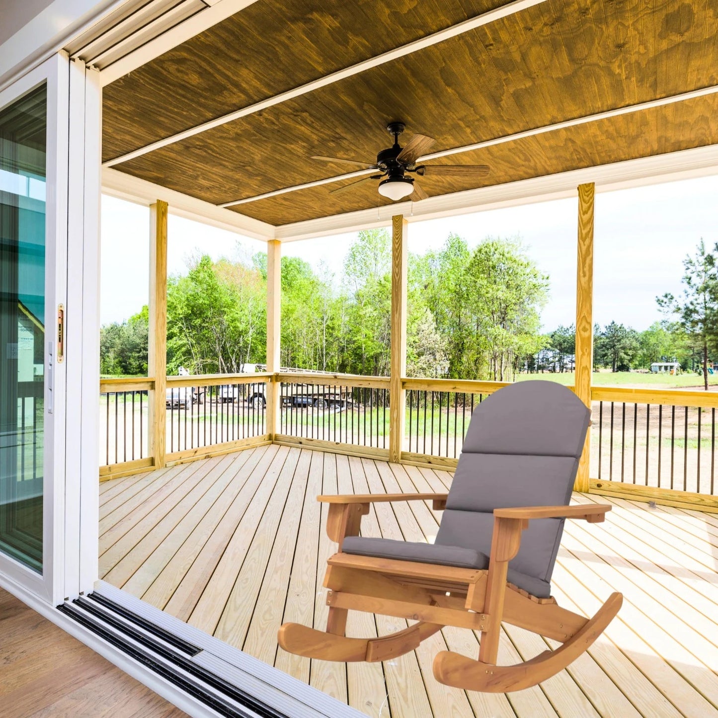 Une Chaise à Bascule en Bois au style Adirondack