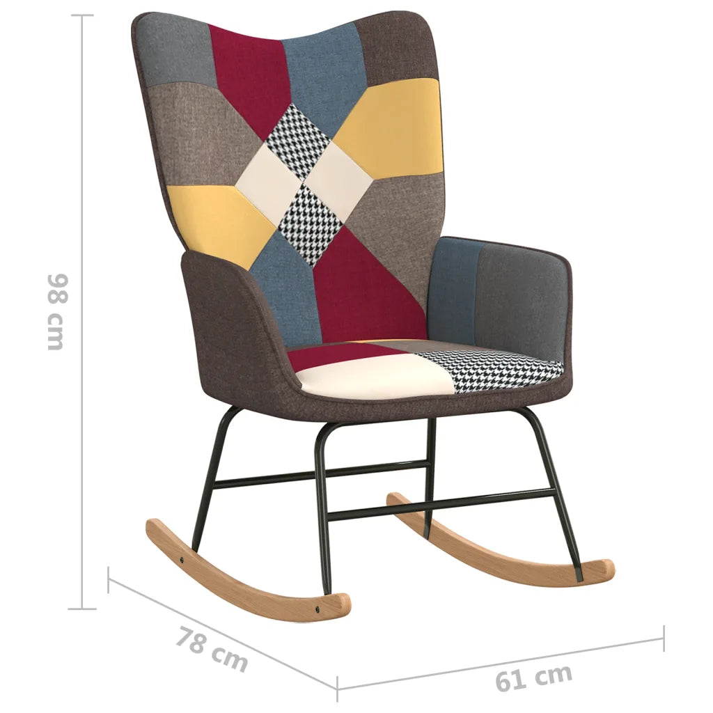 Dimensions d'Un Fauteuil à Bascule design en Patchwork