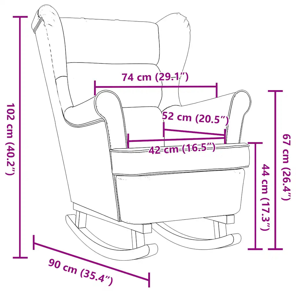 Un Fauteuil à Bascule au style Scandinave de couleur Blanc.