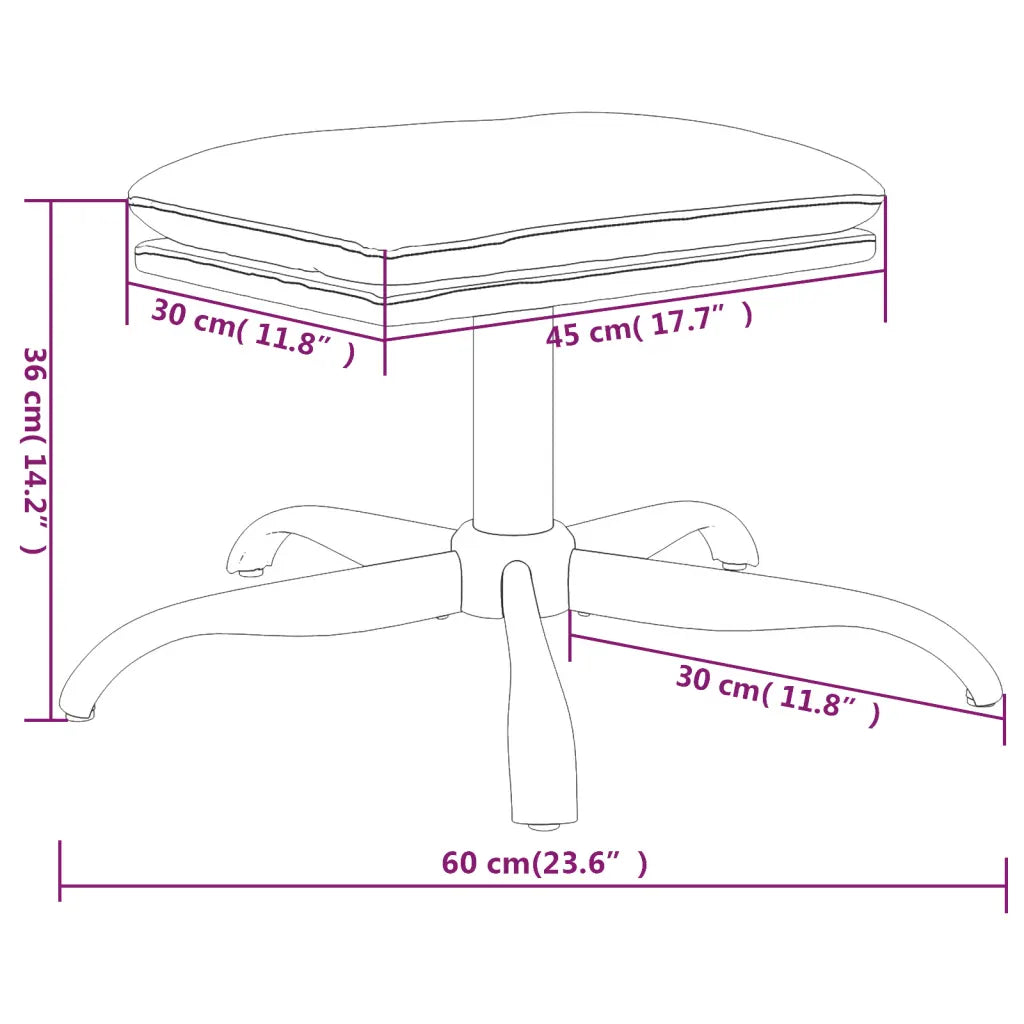 Un Repose Pieds en Velours parfait pour compléter un rocking Chair.