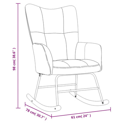 Un Rocking Chair d'Intérieur au velours vert clair élégant.