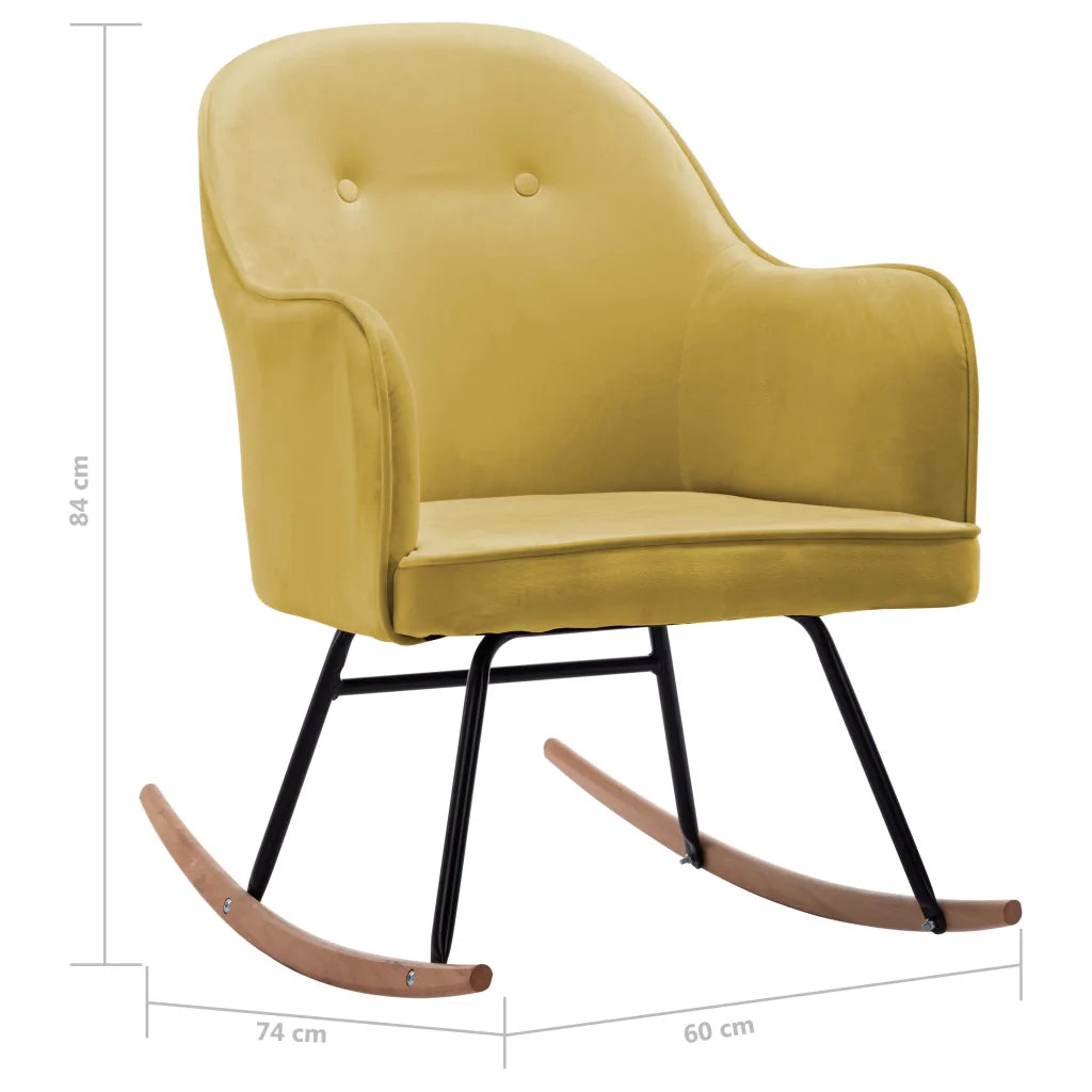 Dimensions Rocking Chair Jaune