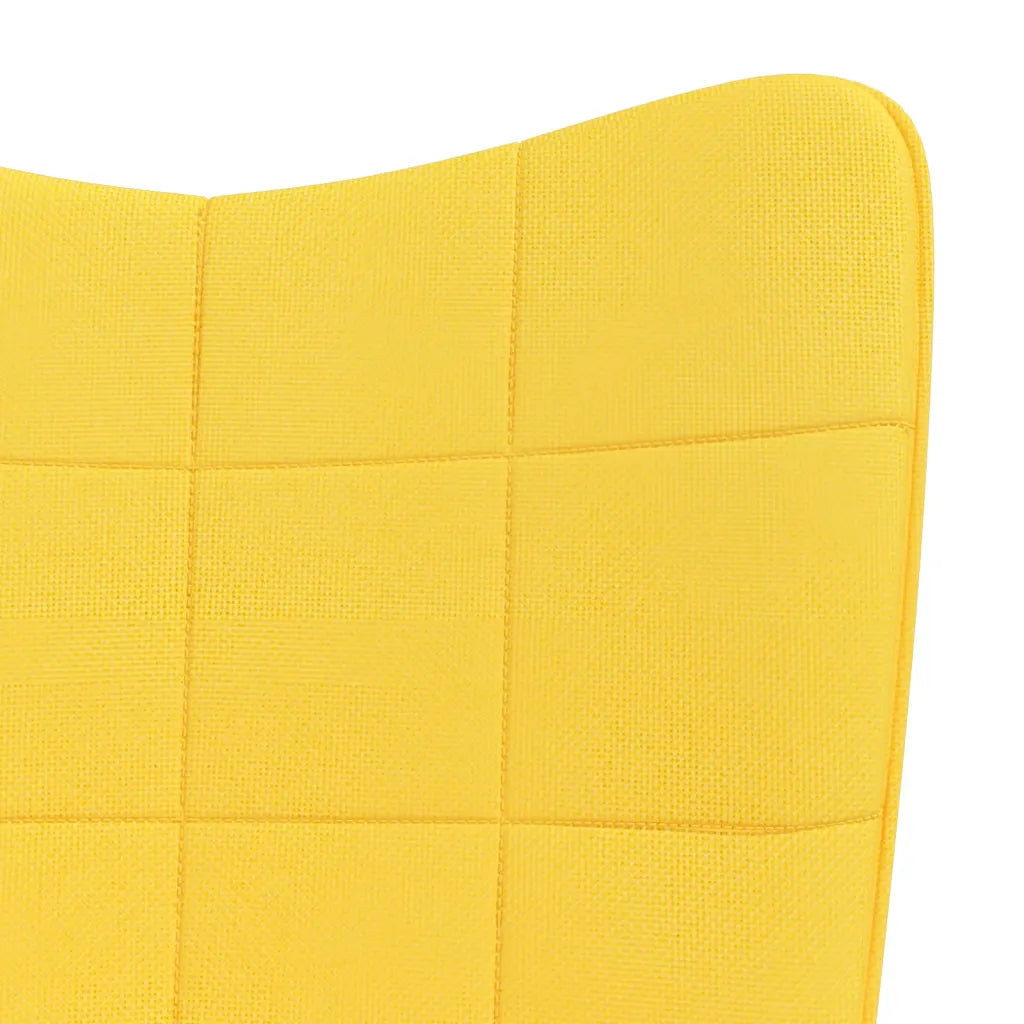 Assise d'un Fauteuil Confortable Allaitement, le tout de couleur jaune moutarde