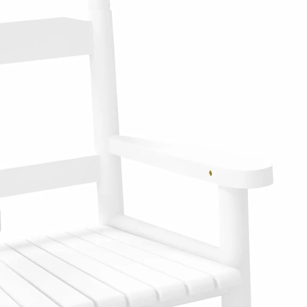 2 Fauteuils à Bascule en Bois Blanc pour les enfants.