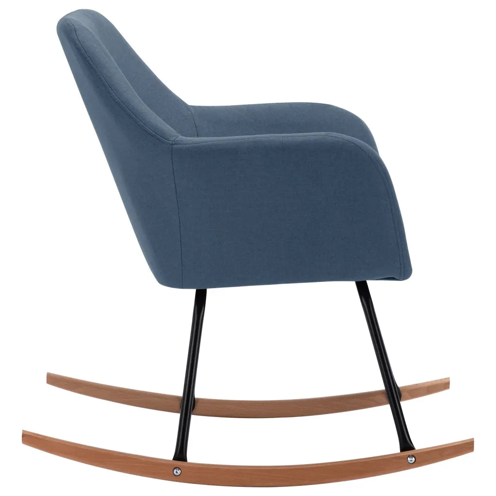 un rocking chair bleu