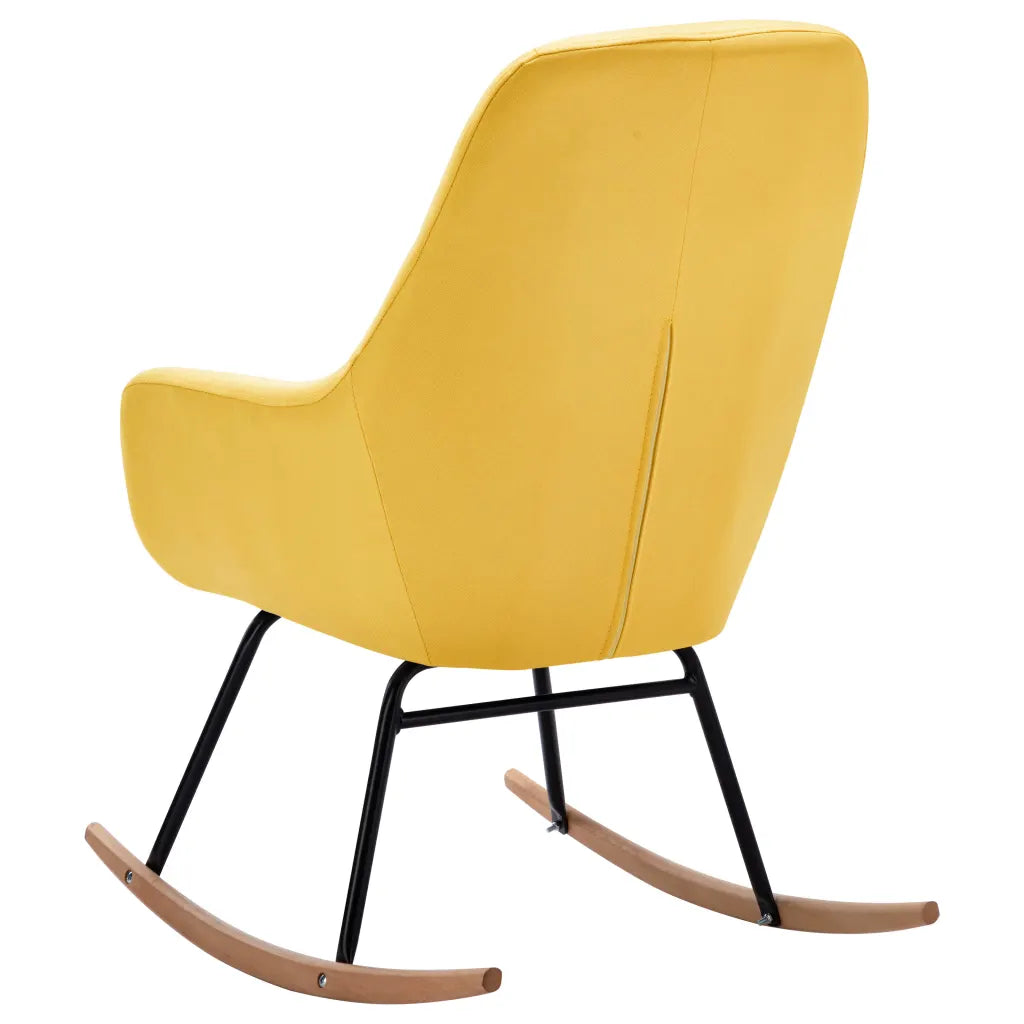 Fauteuil à Bascule Jaune Moutarde