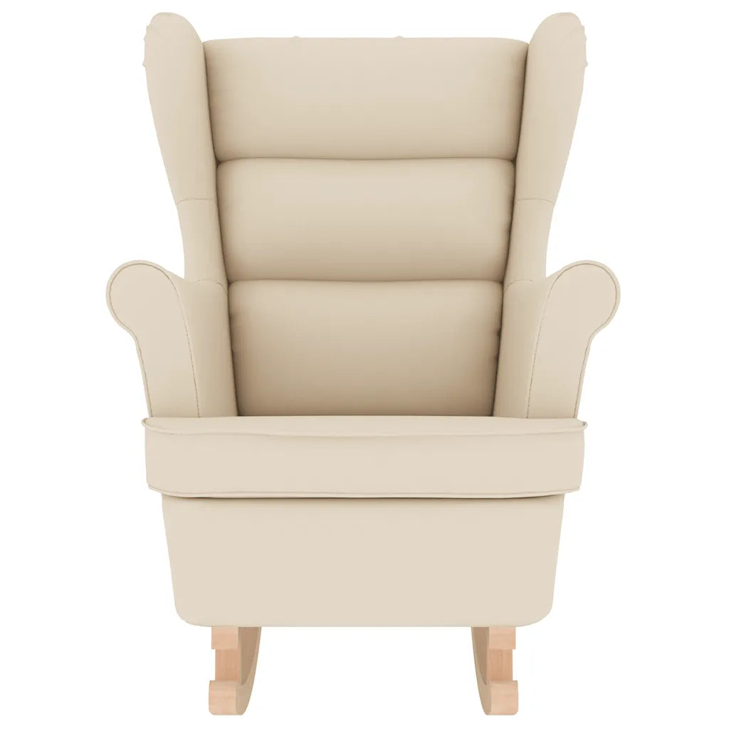 Un Fauteuil à Bascule au style Scandinave de couleur Blanc.