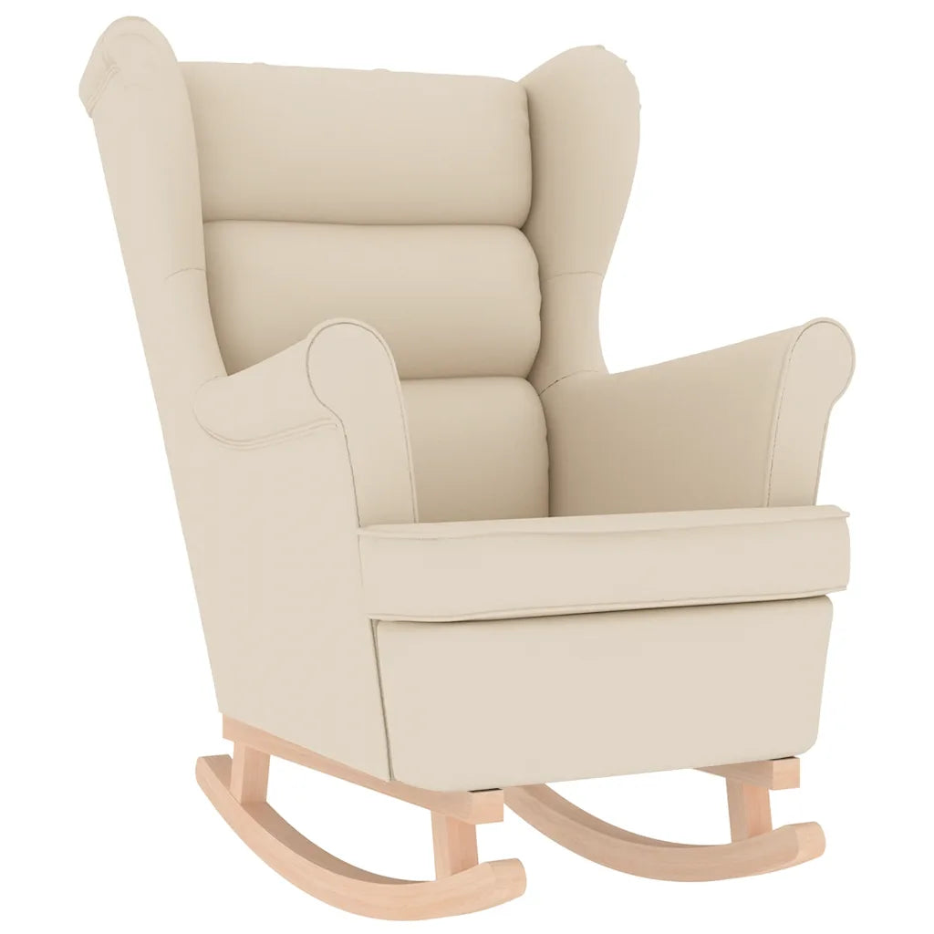 Un Fauteuil à Bascule au style Scandinave de couleur Blanc.