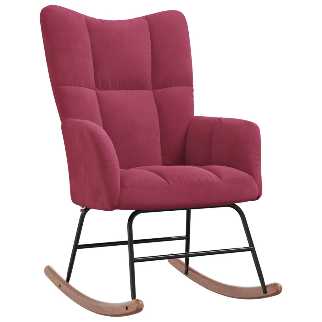 Un Fauteuil Design couleur rouge vin, parfait pour l'Allaitement.