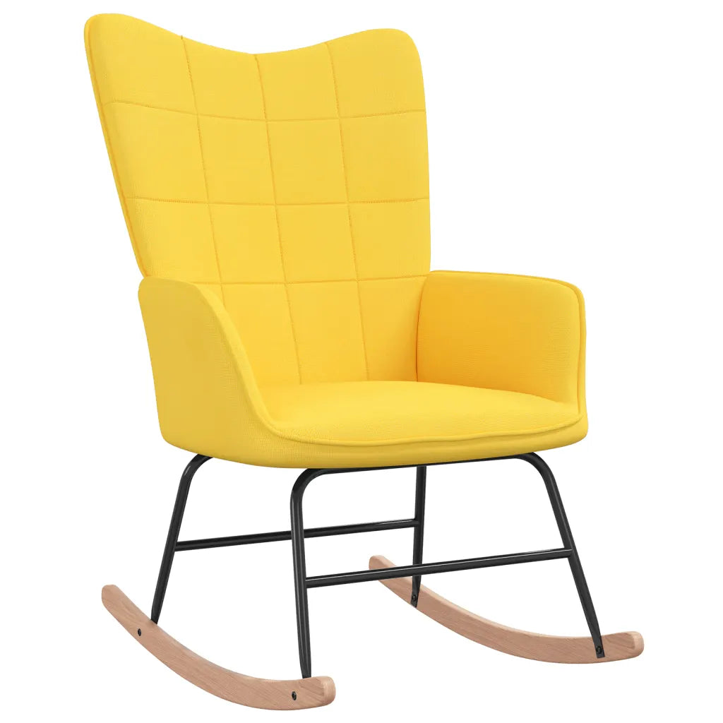 Un Fauteuil Confortable Allaitement, le tout de couleur jaune moutarde