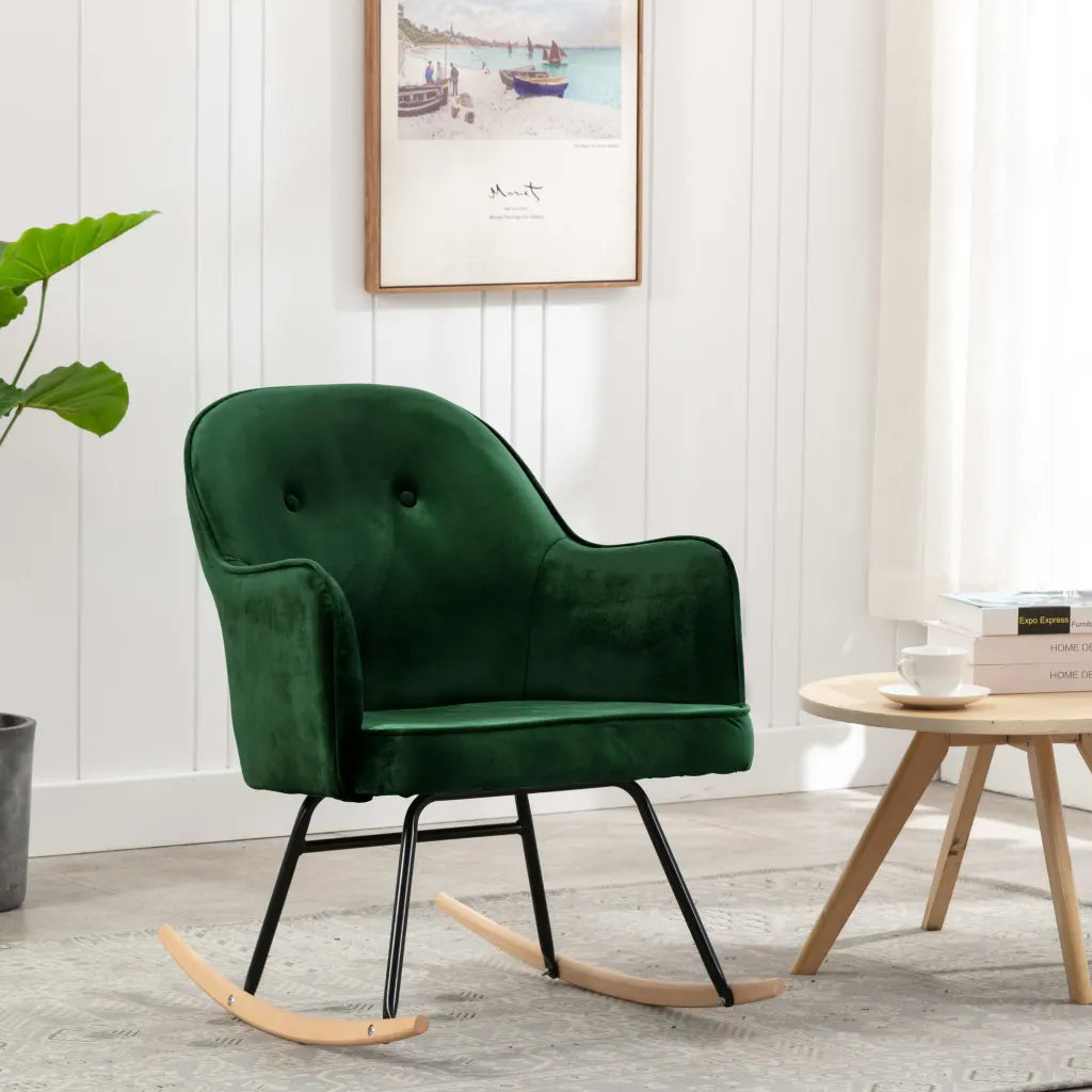 un Rocking Chair Vert dans un salon