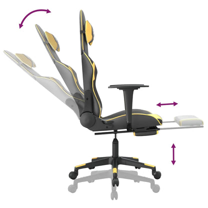 Fauteuil de bureau gamer inclinable pivotant à 360 degrés.