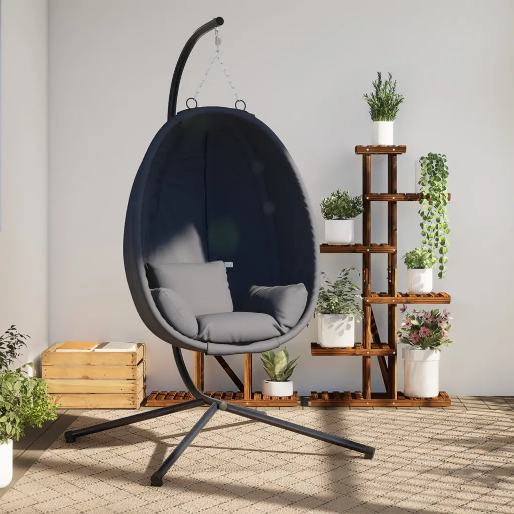 Un Fauteuil Œuf à bascule avec fonction balançoire. Disponible en plusieurs coloris.