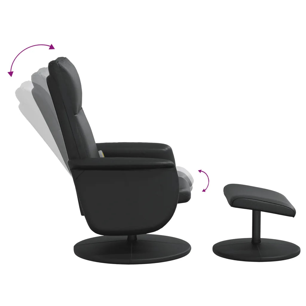 Un Fauteuil Pivotant Inclinable en Cuir avec fonction massant.