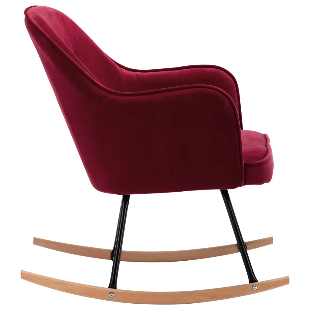 un fauteuil à bascule rouge