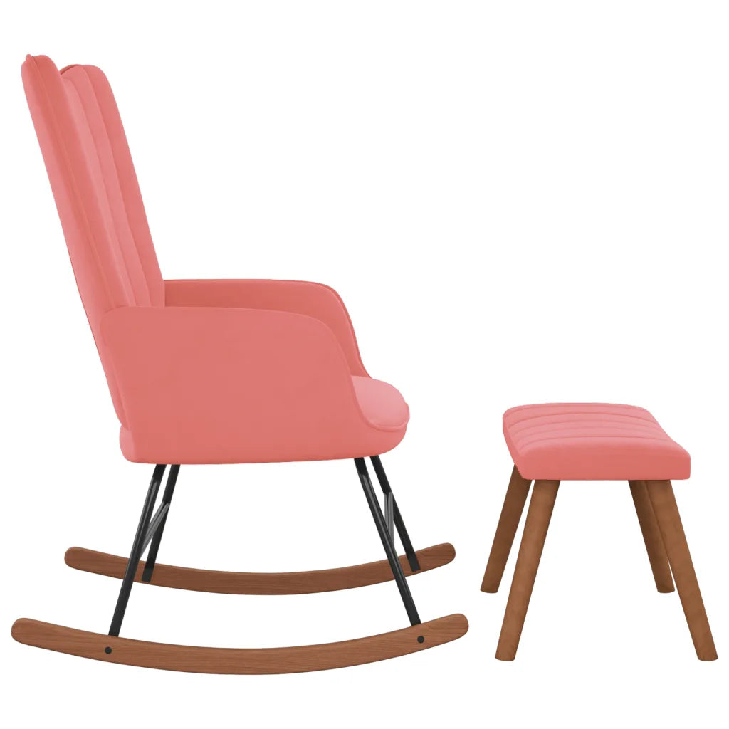 Un Fauteuil à Bascule Rose parfait pour l'Allaitement ou pour un usage polyvalent.