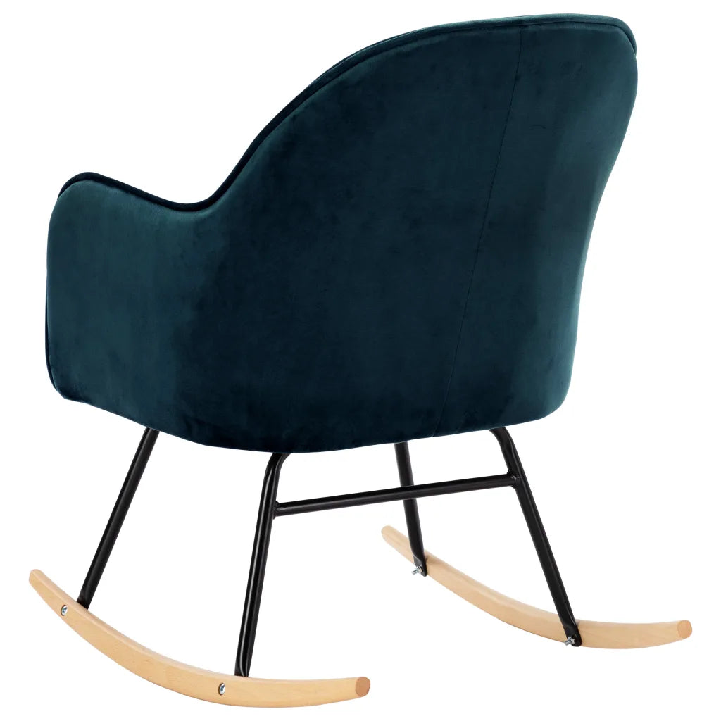 Rocking-Chair en Velours de dos