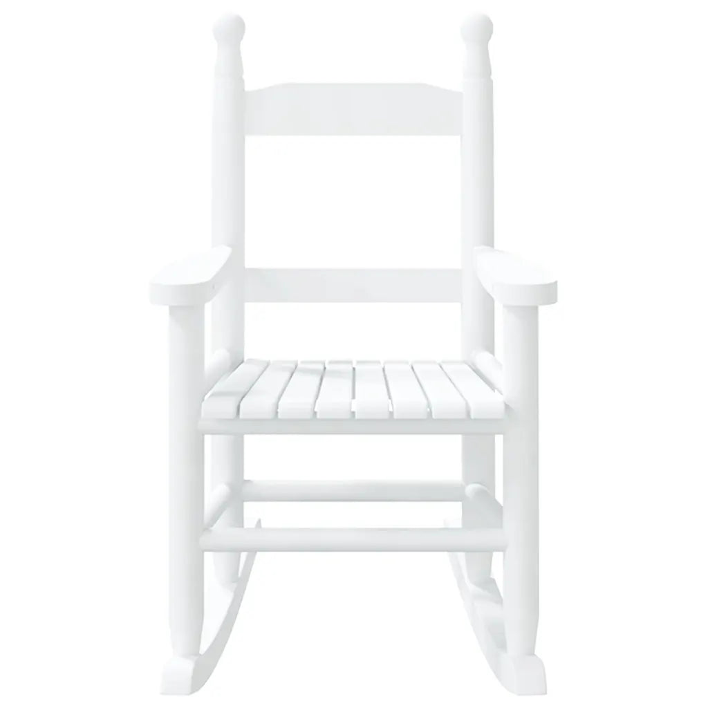 2 Fauteuils à Bascule en Bois Blanc pour les enfants.