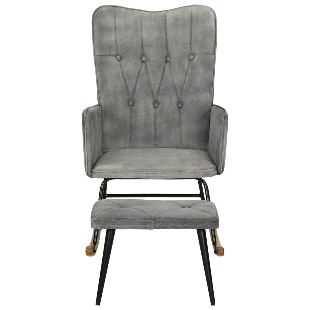 Un Rocking Chair pour Adulte de couleur gris.