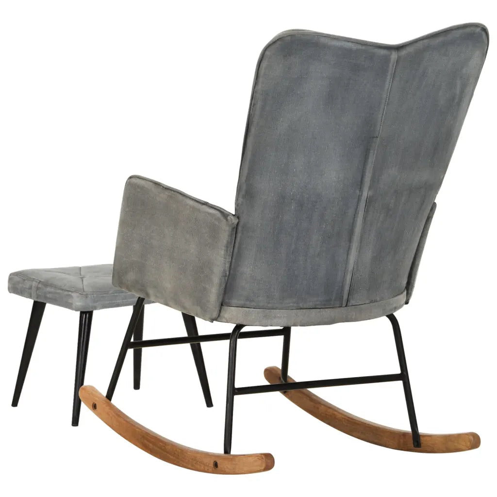 Un Rocking Chair pour Adulte de couleur gris.