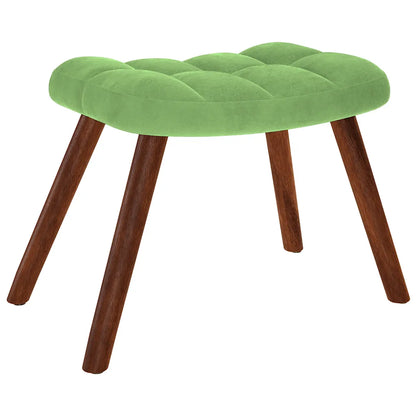 Un Fauteuil à Bascule en velours de couleurs vert clair ou Vert d'Eau